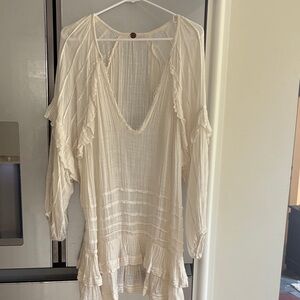 Free People Cream Tunic Top
